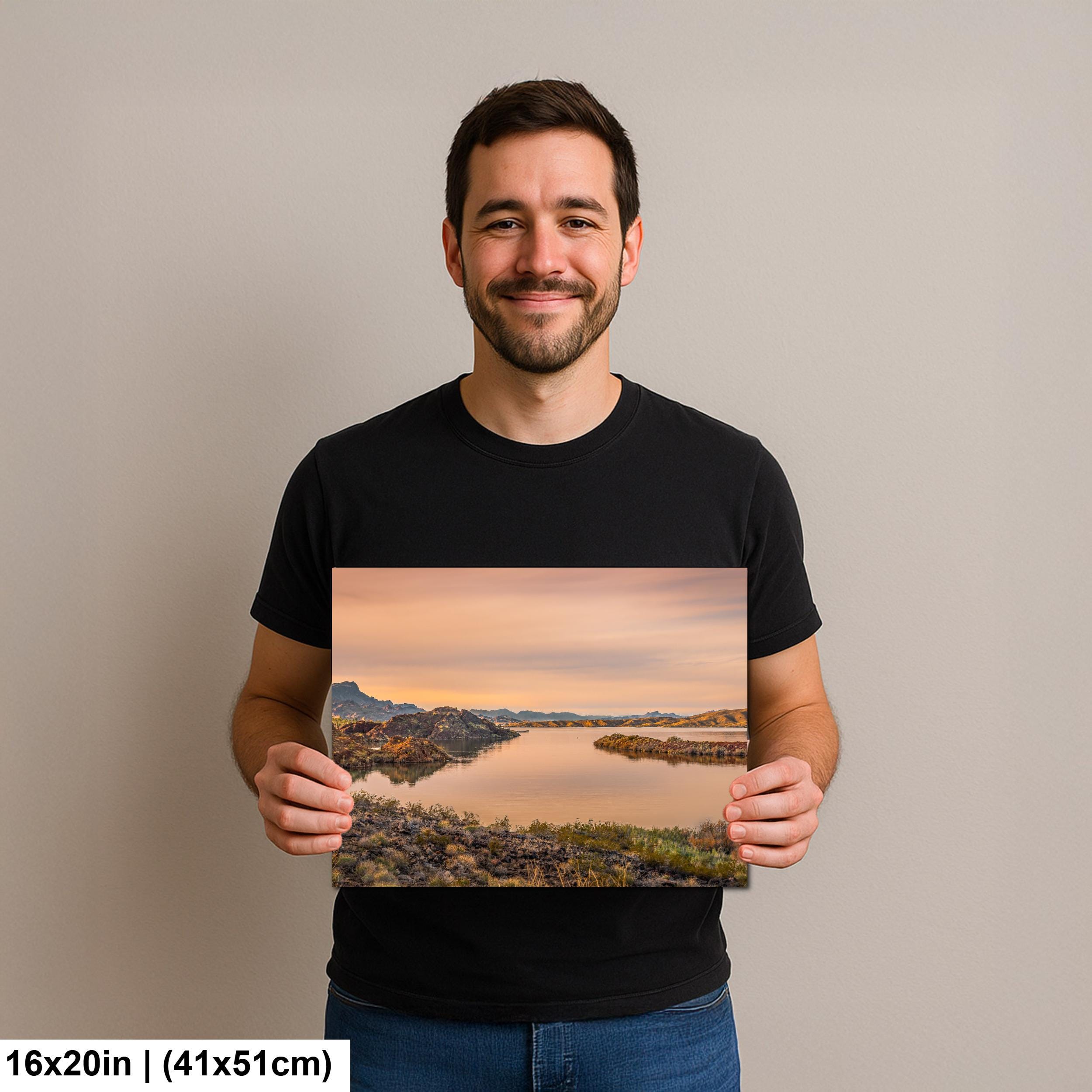 Colorado River Sunset Near Parker Arizona Photography Print, Southwest River Wall Art