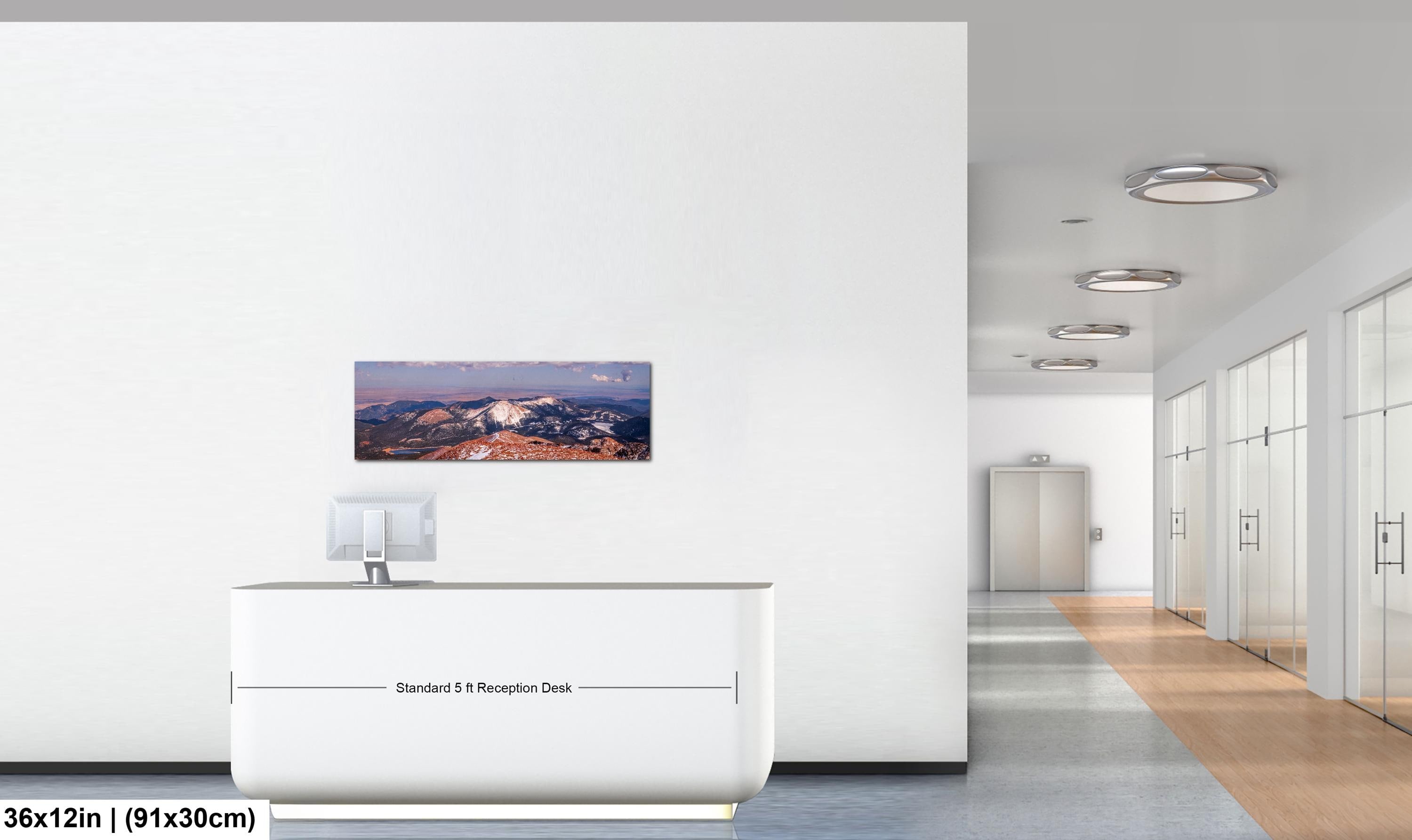Dusted Ridges: Pikes Peak Summit Colorado Springs Photography Wall Art