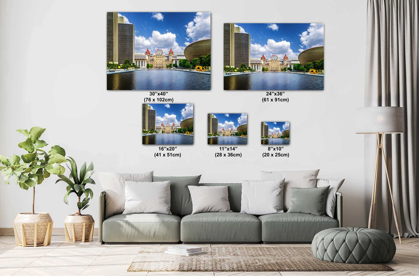 New York State Capitol Print: Albany Landmark Reflecting Pool Photography