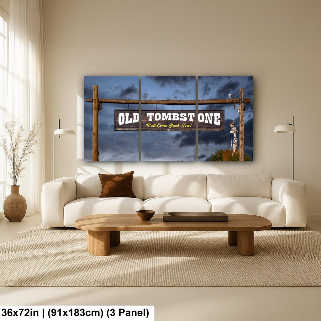 Old Tombstone Sign Wild West Entrance Landmark Arizona Photography Wall Art