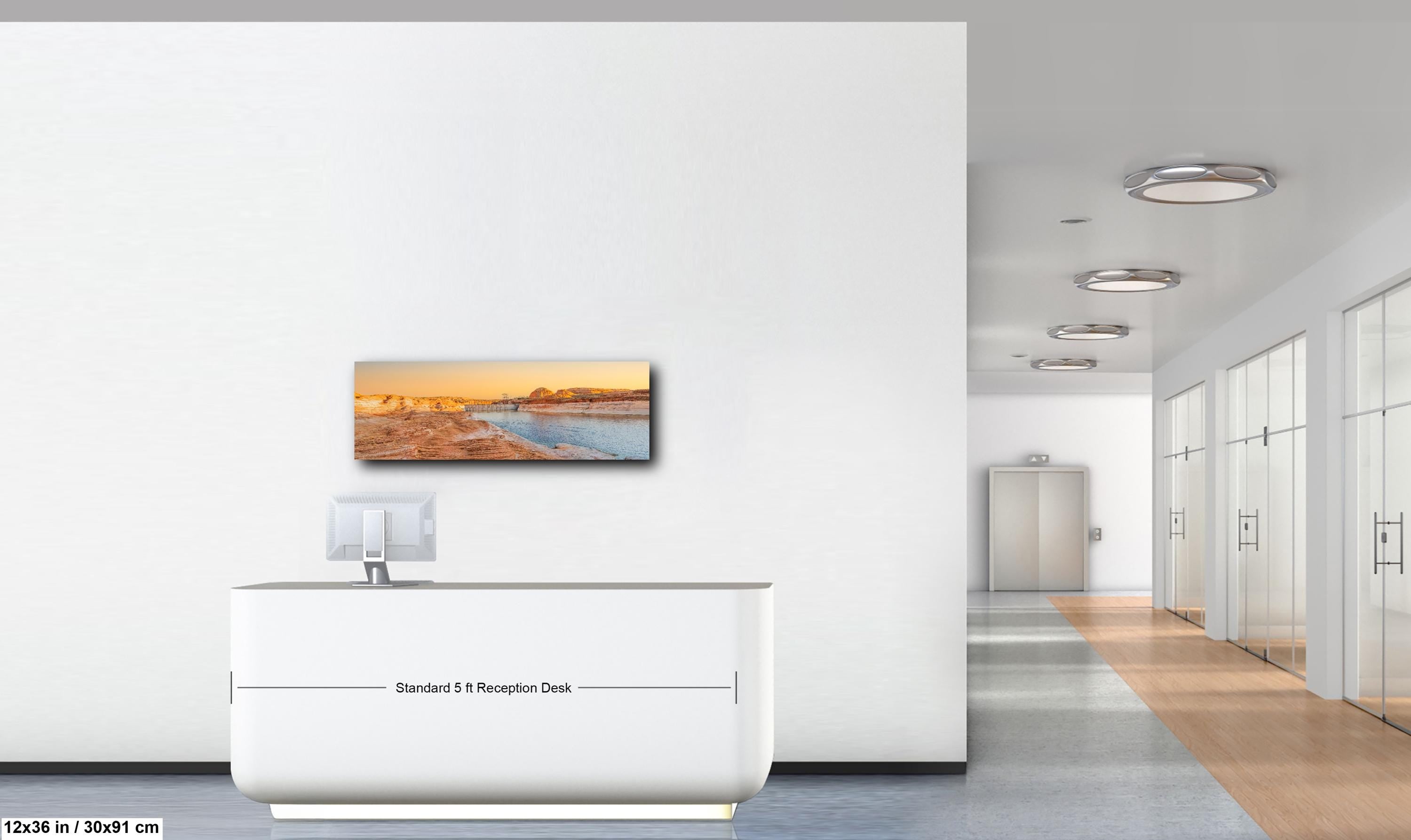 Glen Canyon Dam Lake Powell Golden Hour Print, Arizona Southwest Landscape Wall Art