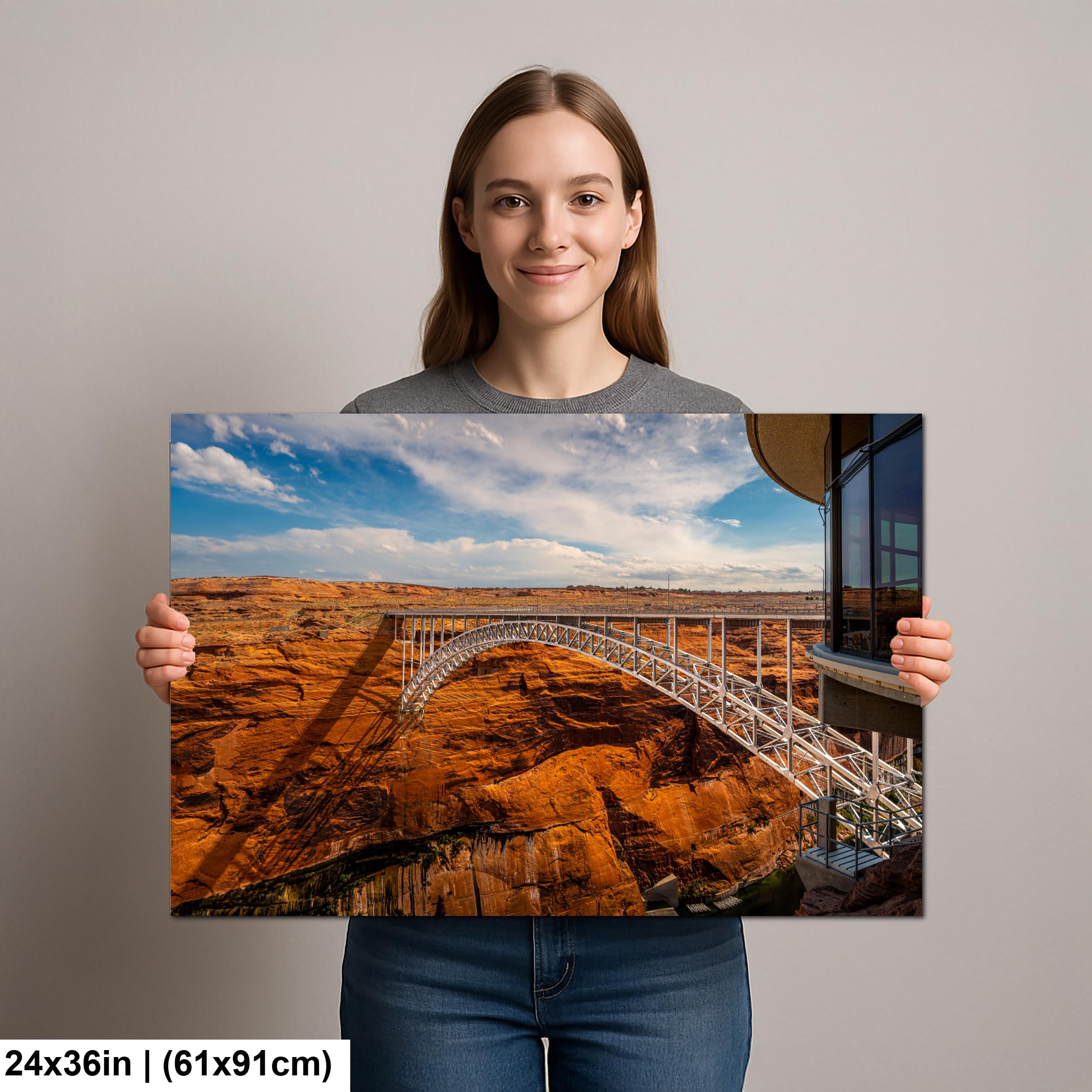 Glen Canyon Dam Bridge Over Colorado River Page Arizona Photography Print, Southwest Wall Art