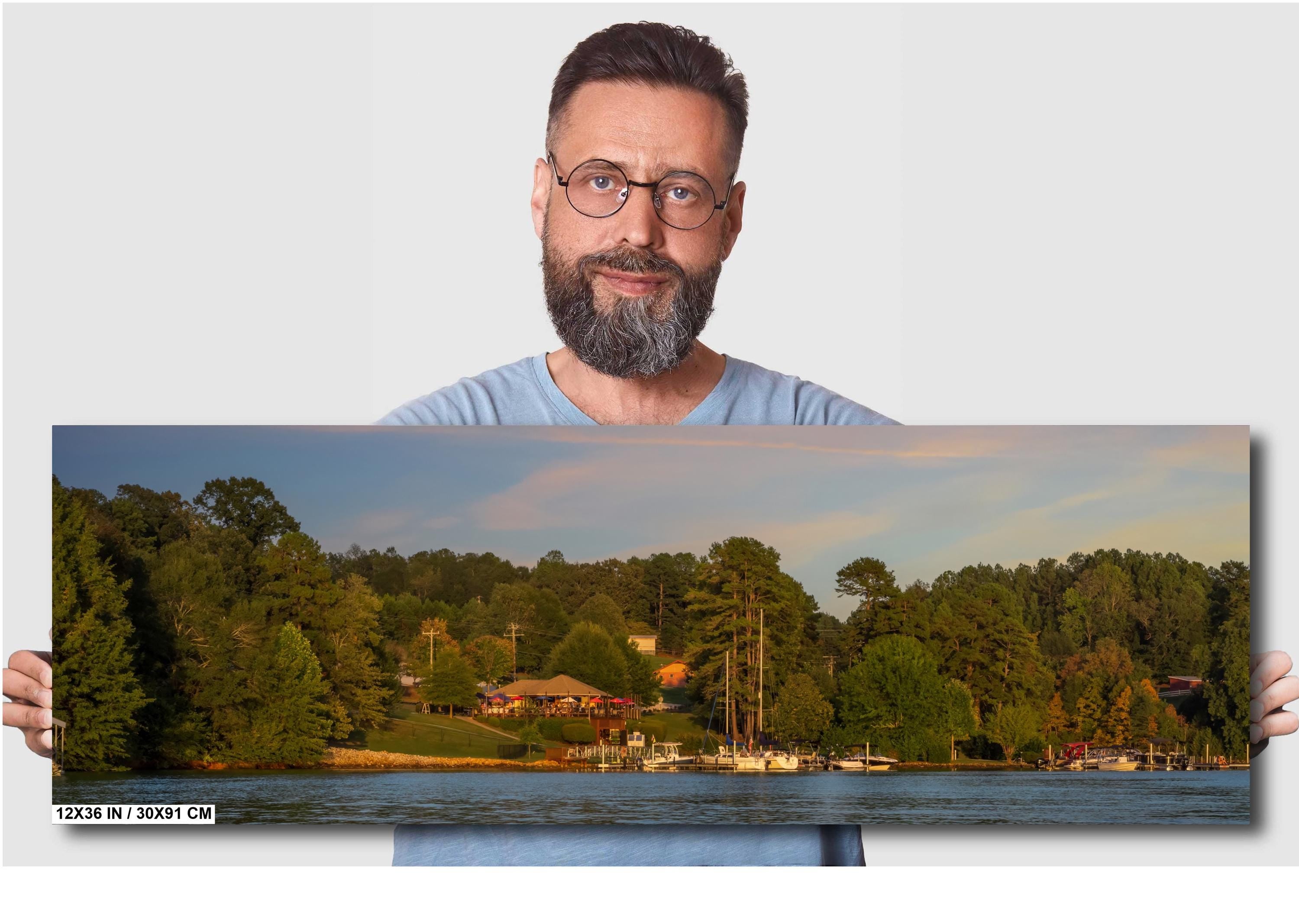 Cabana Lake Keowee at Sunset Dock and Dine South Carolina Print Wall Art Photography Aluminum/Acrylic/Metal/Canvas Nature Water Photography