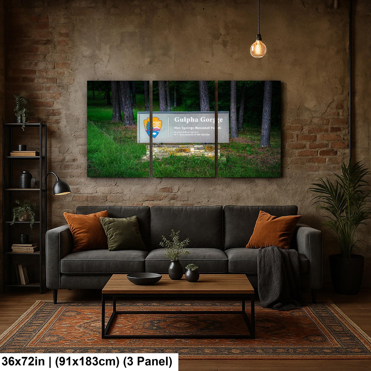 Gulpha Gorge Sign at Hot Springs National Park Arkansas Photography Wall Art Print