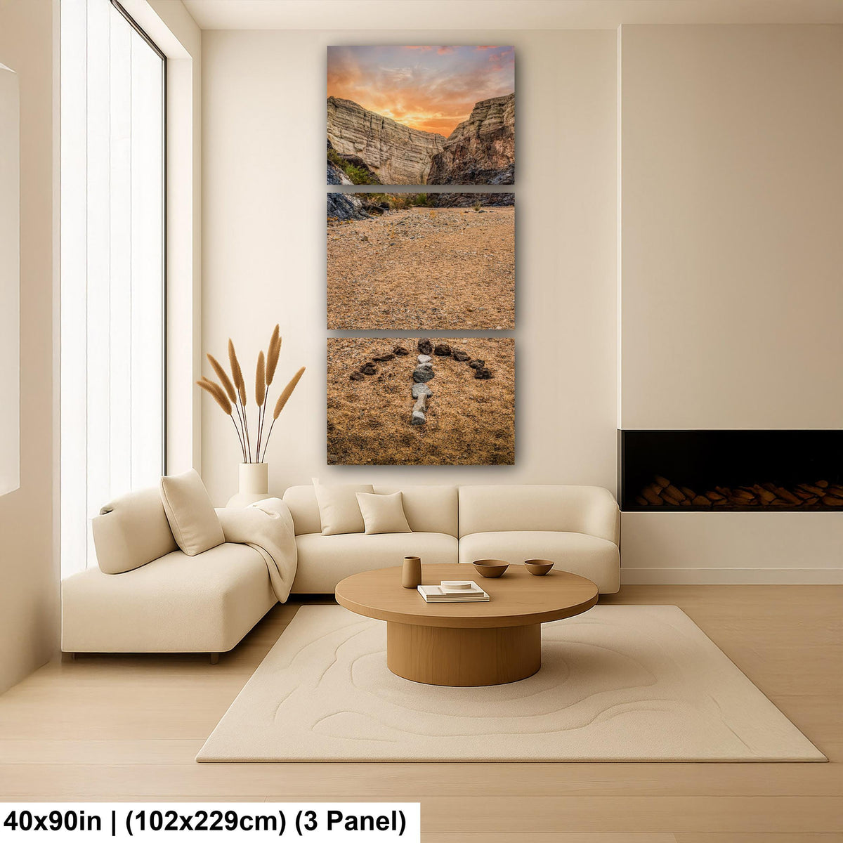 Desert Arrow: Painted Canyon Mecca Hills California Sunset Photo Wall Art