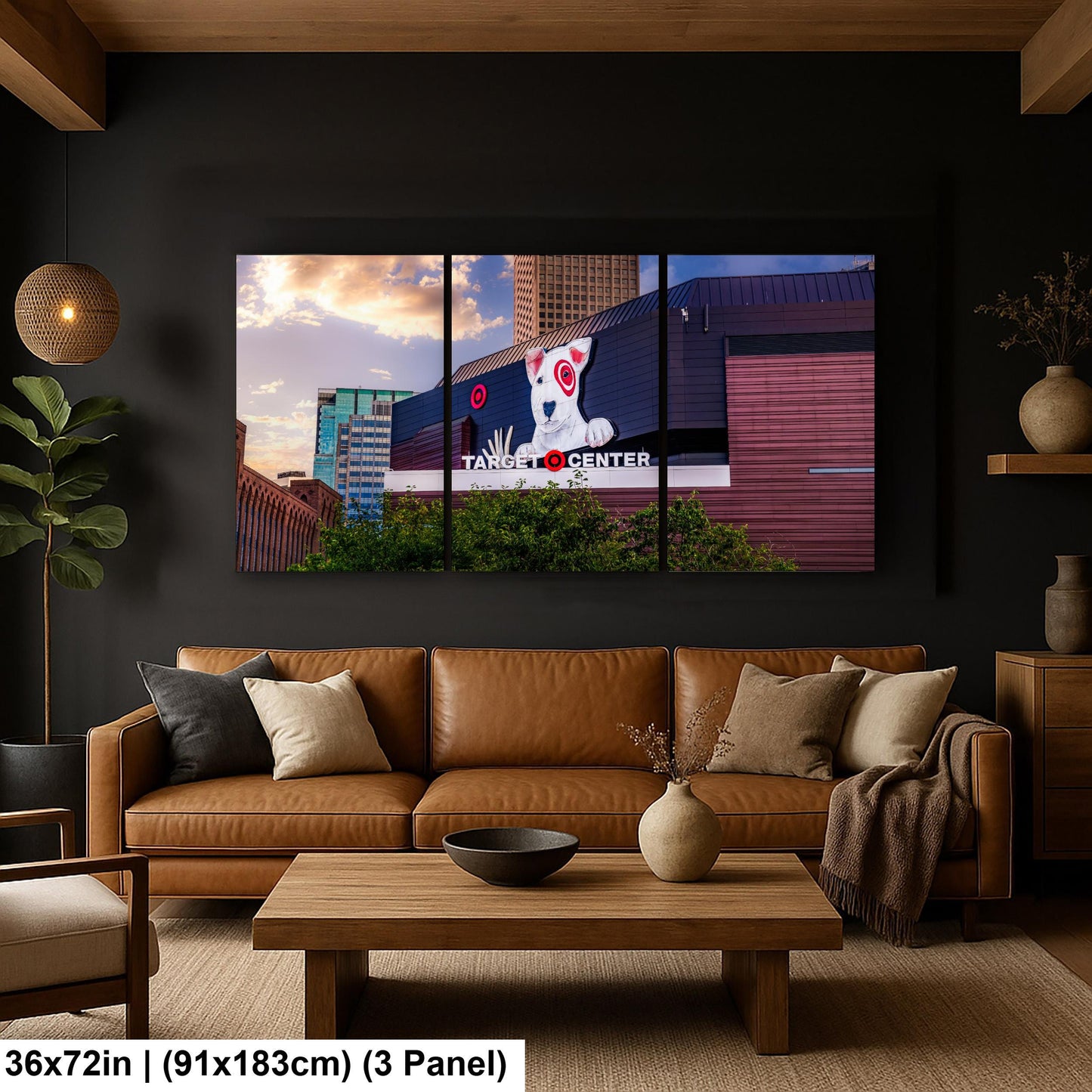 Target Center with Bullseye Dog Sign, Minneapolis Minnesota Arena Wall Art, Timberwolves Lynx Venue Photography Print