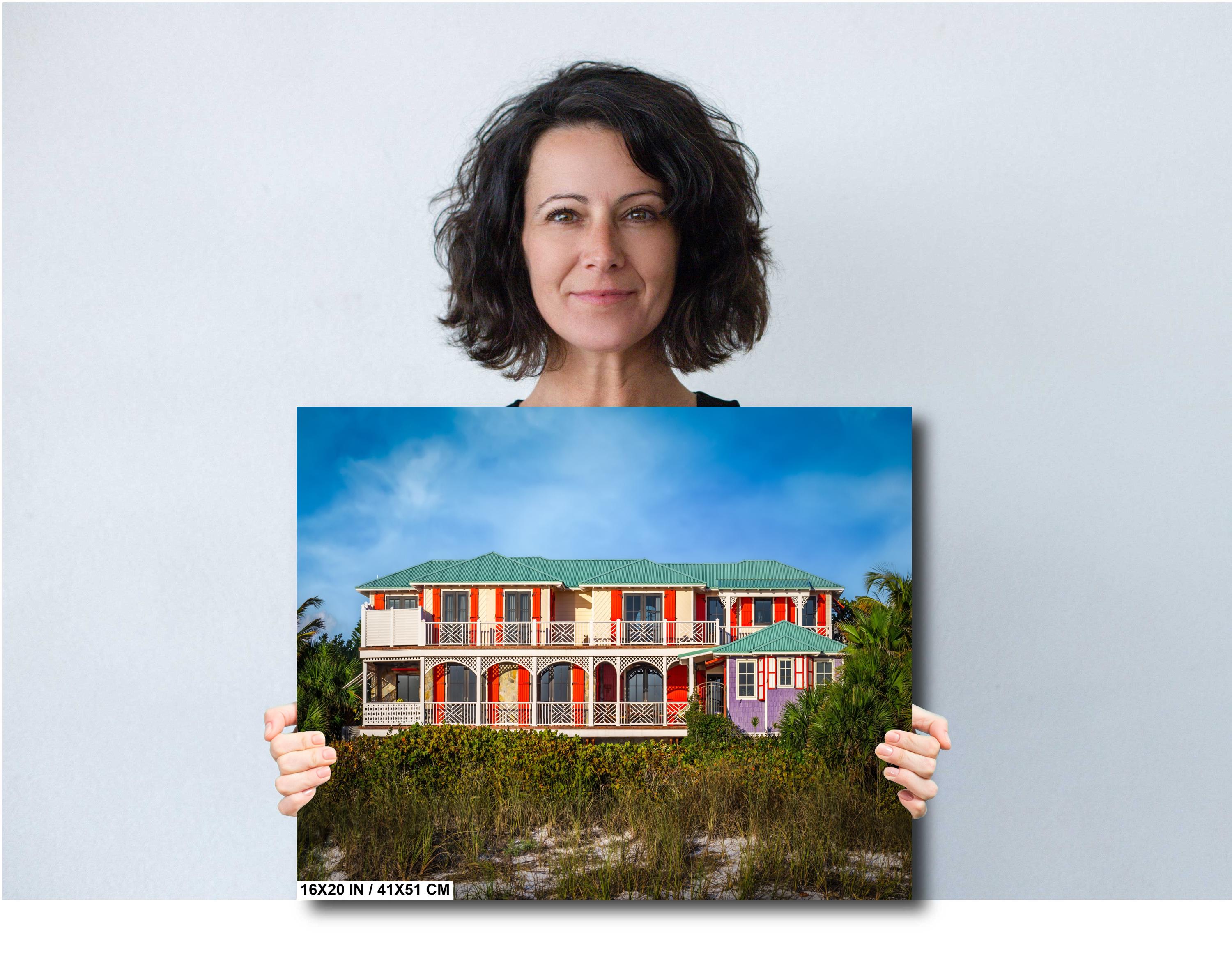 Ana Maria Island Seaside Resort: Beach House Print Wall Art Florida Photography Tropical Interior Aluminum/Acrylic/Metal/Canvas Hanging