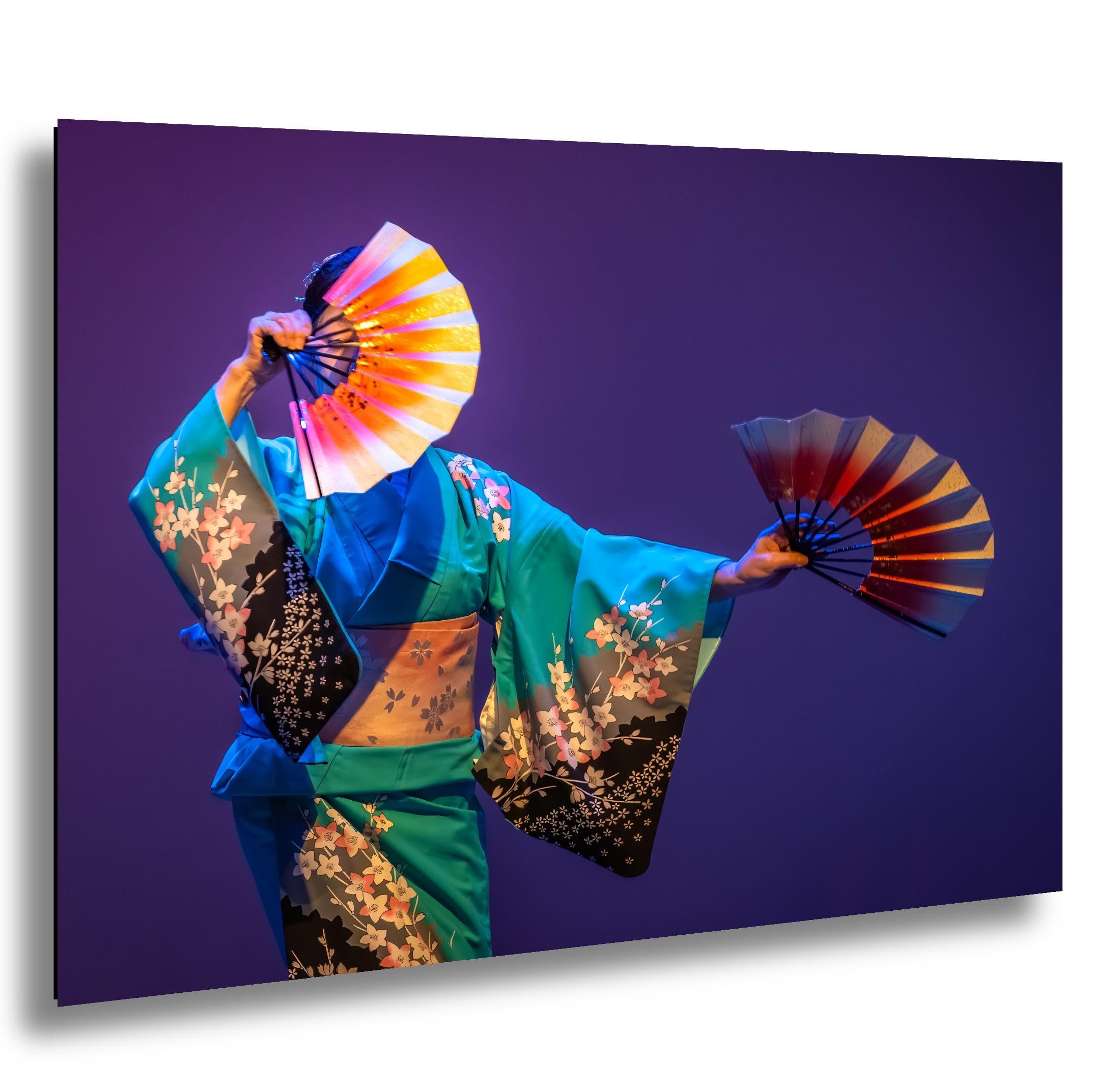 Taiko Odori Dance - Vibrant Japanese Cultural Performance Kimono Wall Art Print