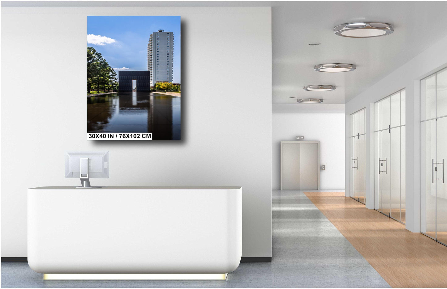 Oklahoma City Memorial Print: Reflection Pool Wall Art