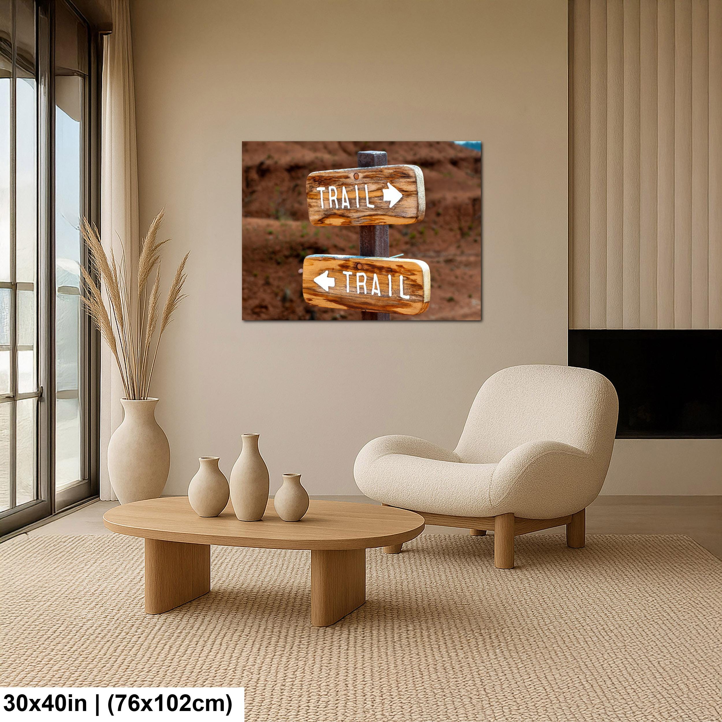 Pathfinder Choice: Rustic Arrow Trail Signs Wyoming Photography Wall Art