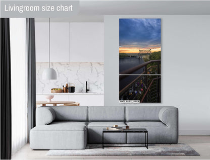 Kansas City Love Locks Bridge Missouri River Sunset Photography Wall Art