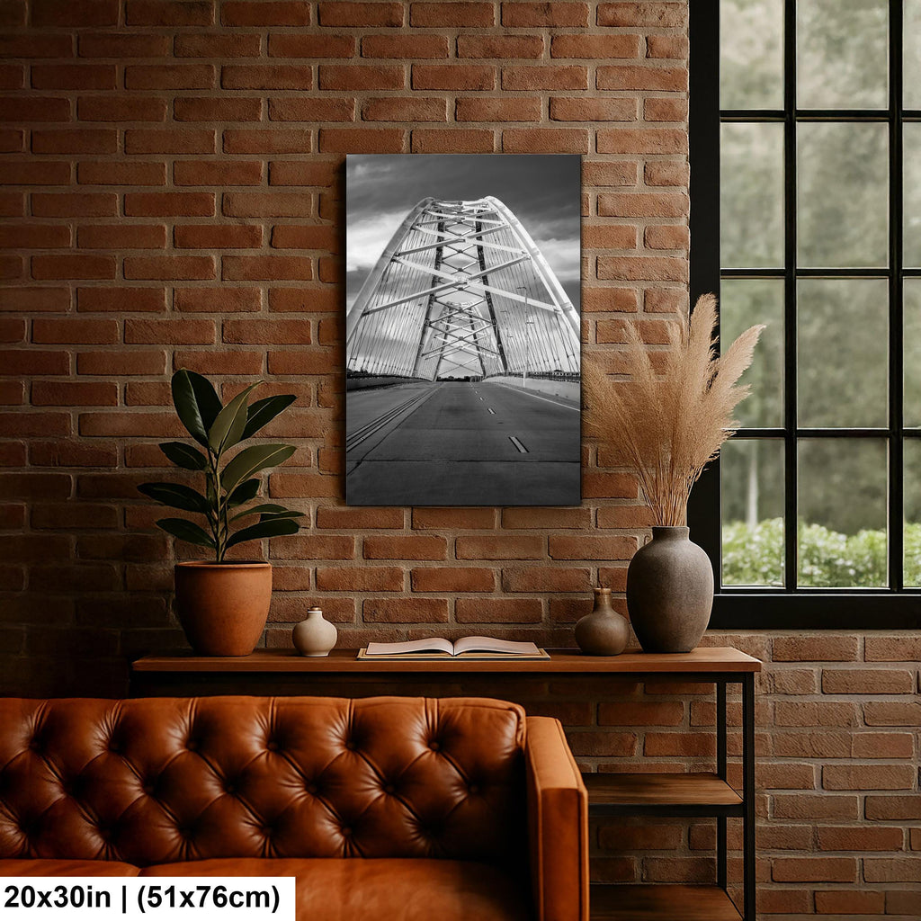 Broadway Bridge Black and White - Little Rock Arkansas Photography Print