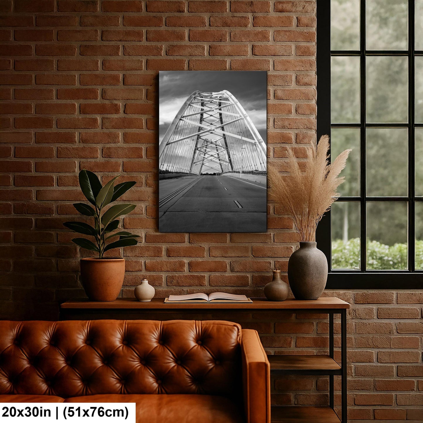 Broadway Bridge Black and White - Little Rock Arkansas Photography Print