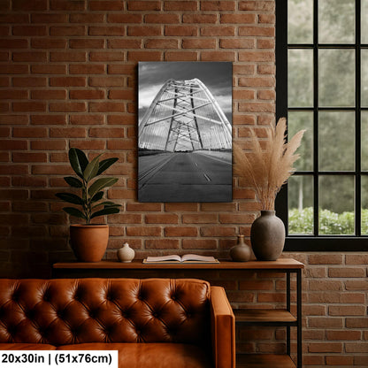 Broadway Bridge Black and White - Little Rock Arkansas Photography Print