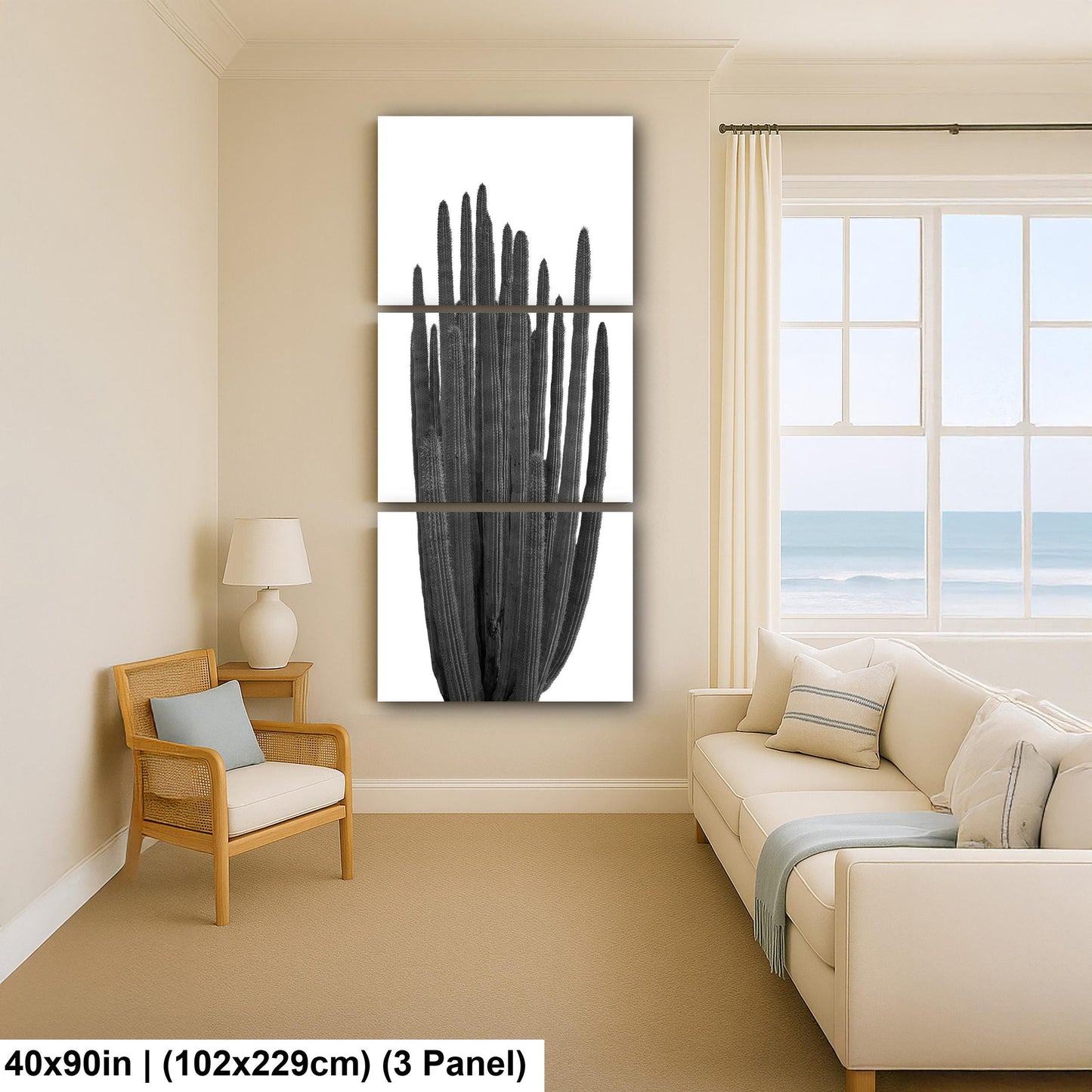 Organ Pipe Cactus Arizona National Monument Black and White Desert Nature Photography Wall Art