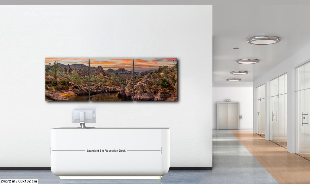 Bear Gulch Reservoir at Sunset, Pinnacles National Park California Photography Print