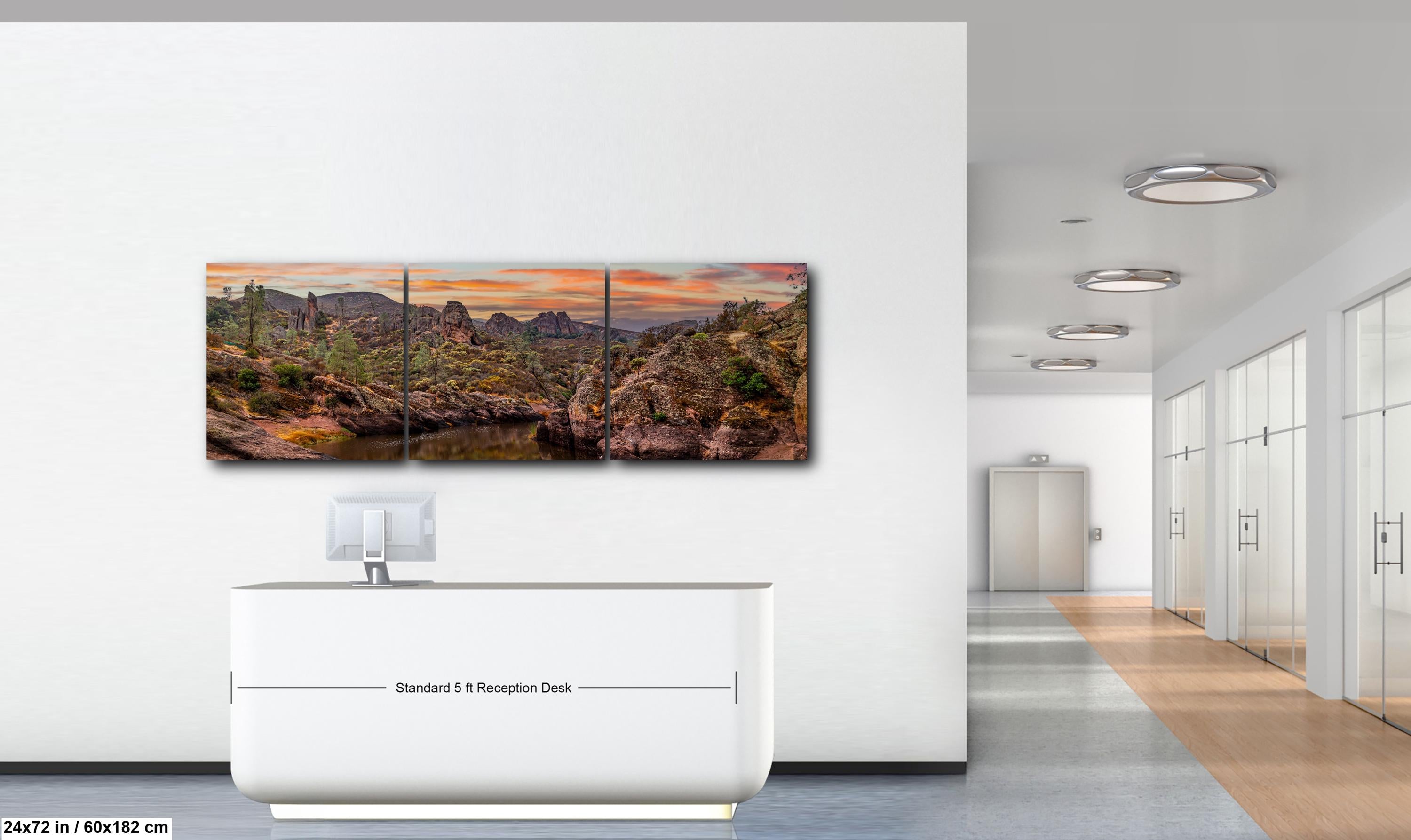 Bear Gulch Reservoir at Sunset, Pinnacles National Park California Photography Print