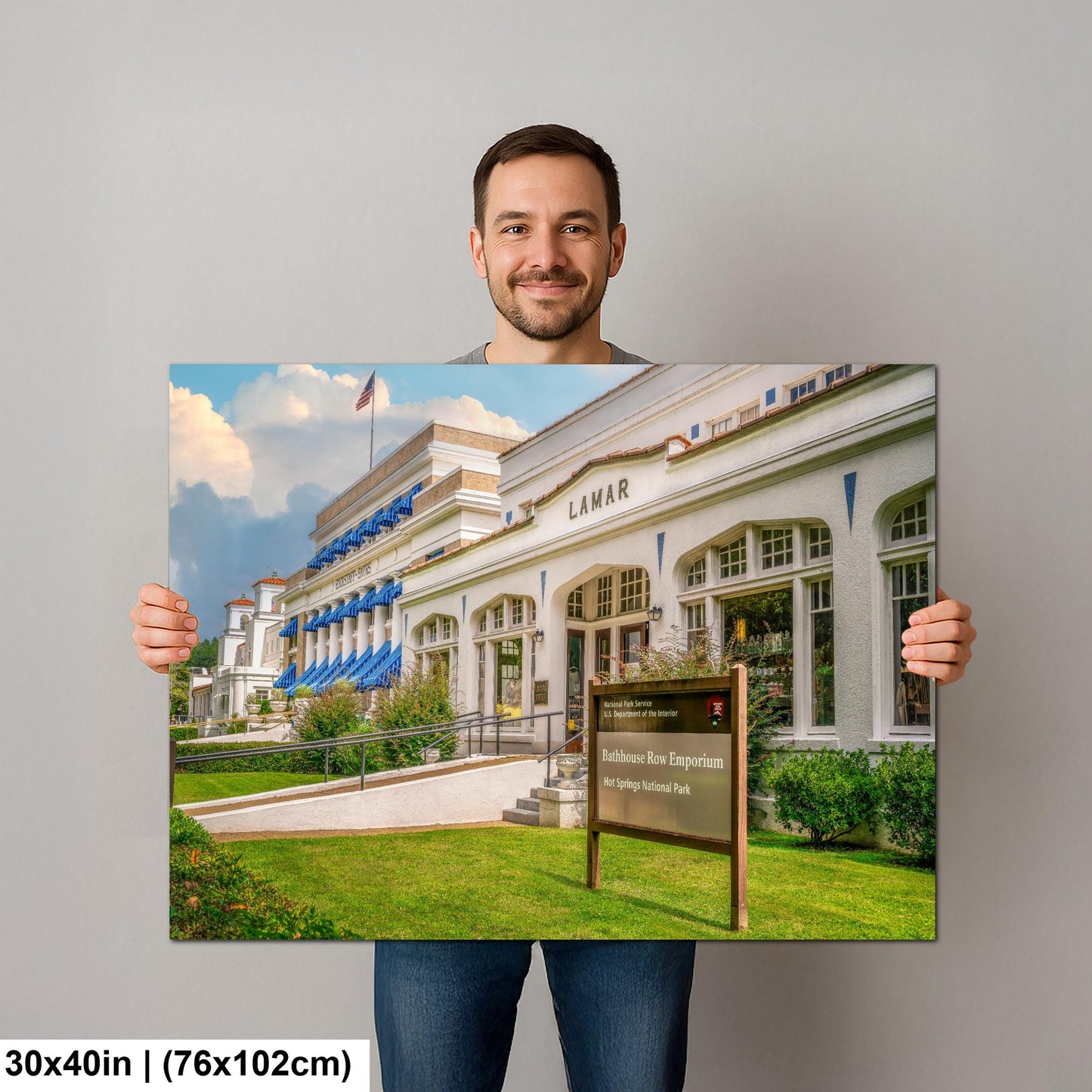 Lamar Bathhouse Row Emporium, Hot Springs National Park Arkansas, Photography Print Wall Art