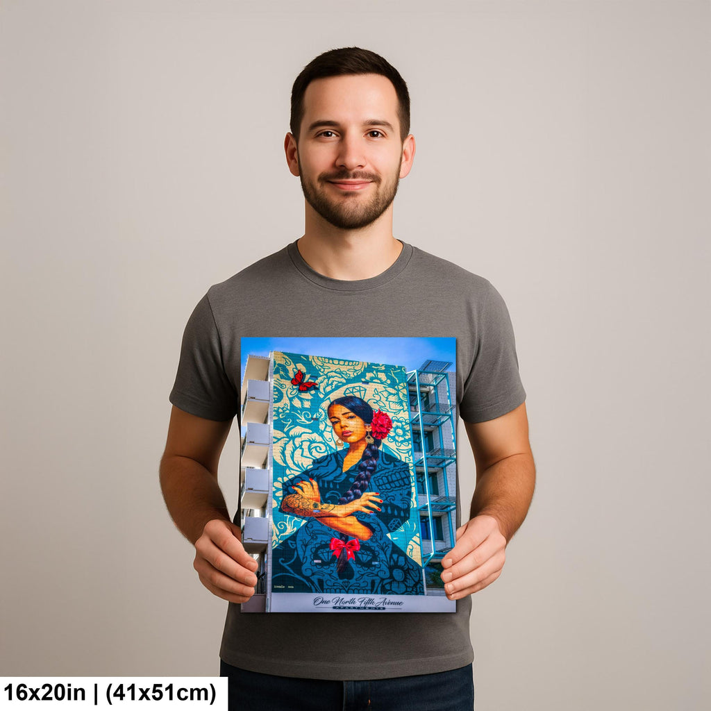 Tucson Mural - La Mujer Butterfly Mural, The Woman Portrait, Photography Print Wall Art