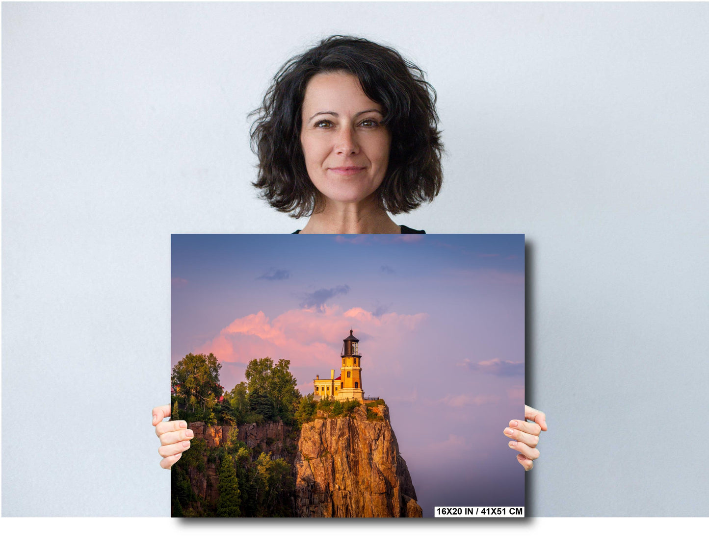 Split Rock Lighthouse Print – Minnesota Wall Art | Golden Hour Sunset Canvas