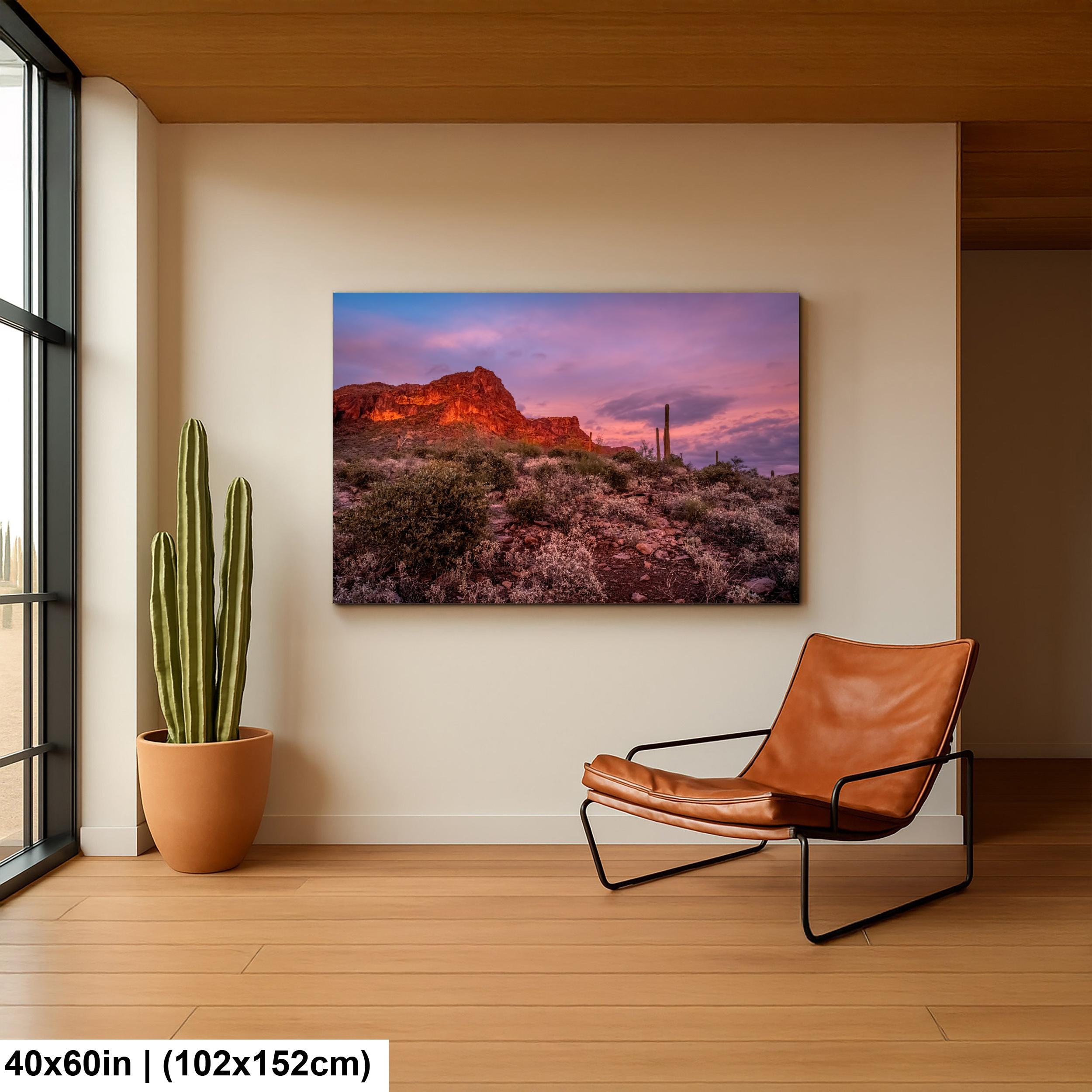 Gold Canyon Desert Twilight Hieroglyphic Trail Arizona Southwest Sunset Photography Wall Art