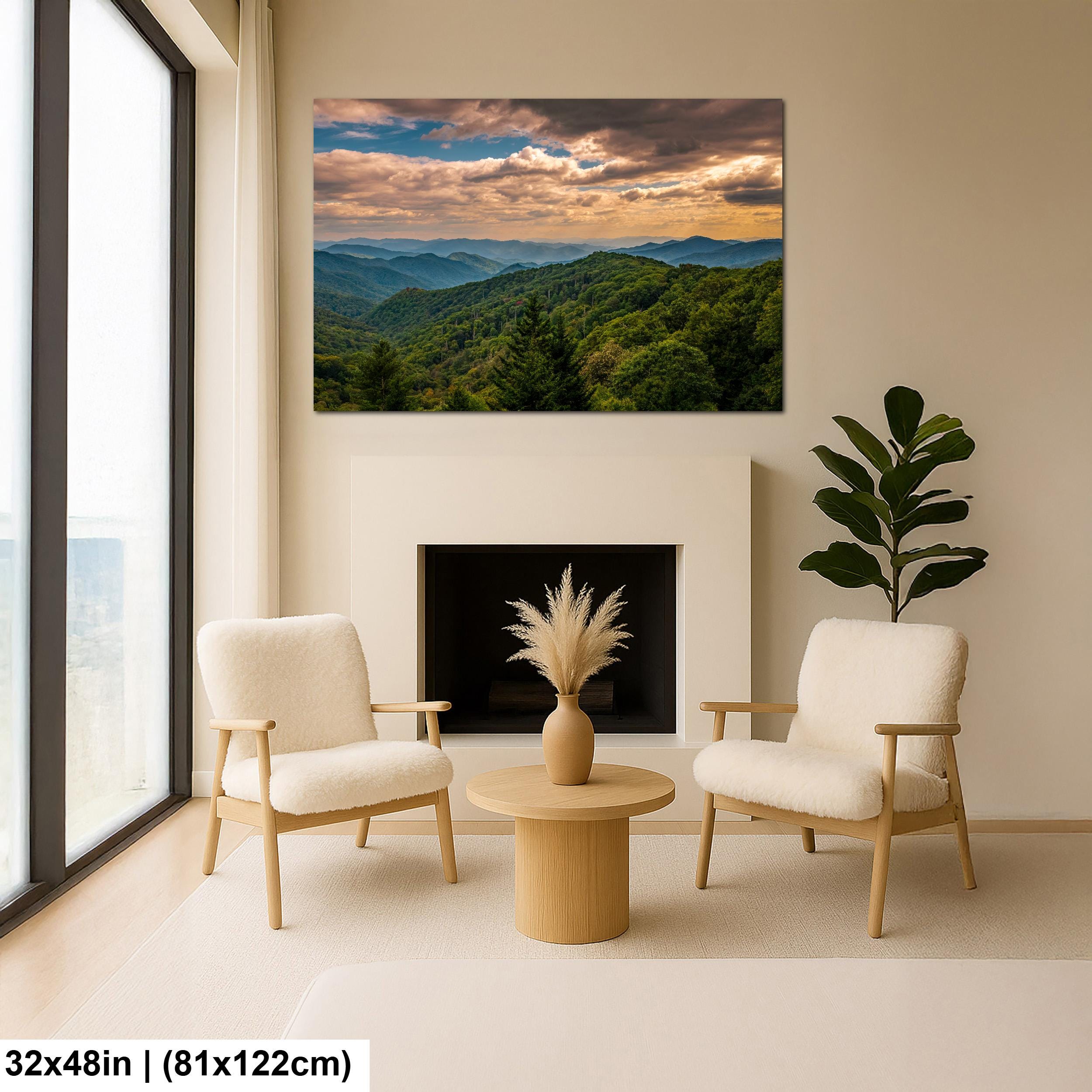 Distant Highlands: Great Smoky Mountains Tennessee Landscape Photo Wall Art