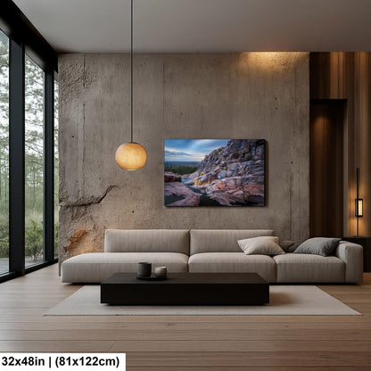 Arizona Petroglyph Print: Superstition Mountains Rock Art Wall Decor