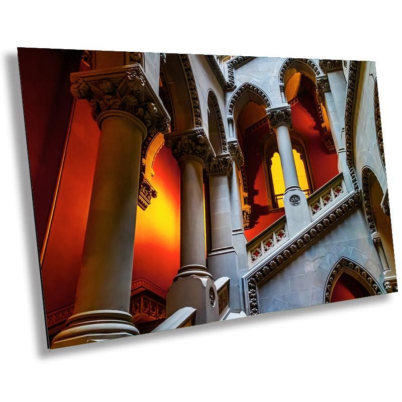Albany Capitol Stairs Print: New York State Historic Architecture