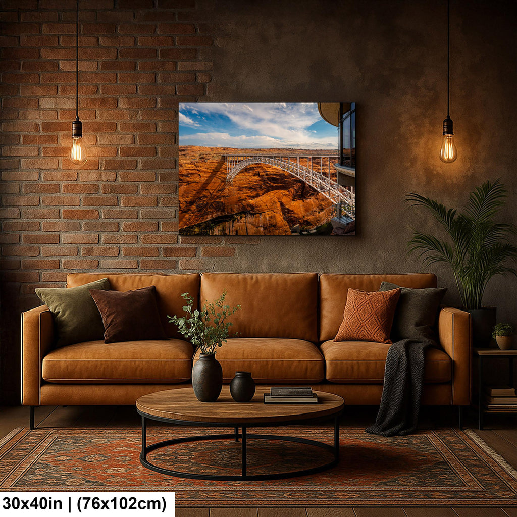 Glen Canyon Dam Bridge Over Colorado River Page Arizona Photography Print, Southwest Wall Art