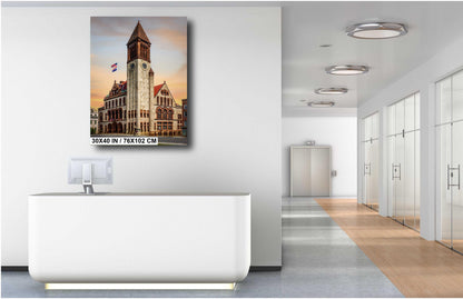 Beneath the Clock Tower: Albany City Hall, New York Print Wall Art Photography Architecture Portrait Aluminum/Acrylic/Metal/Canvas