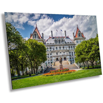 Empire State Majesty: The New York State Capitol in Albany Print Wall Art Architectural Skyline Photography Aluminum/Acrylic/Metal/Canvas