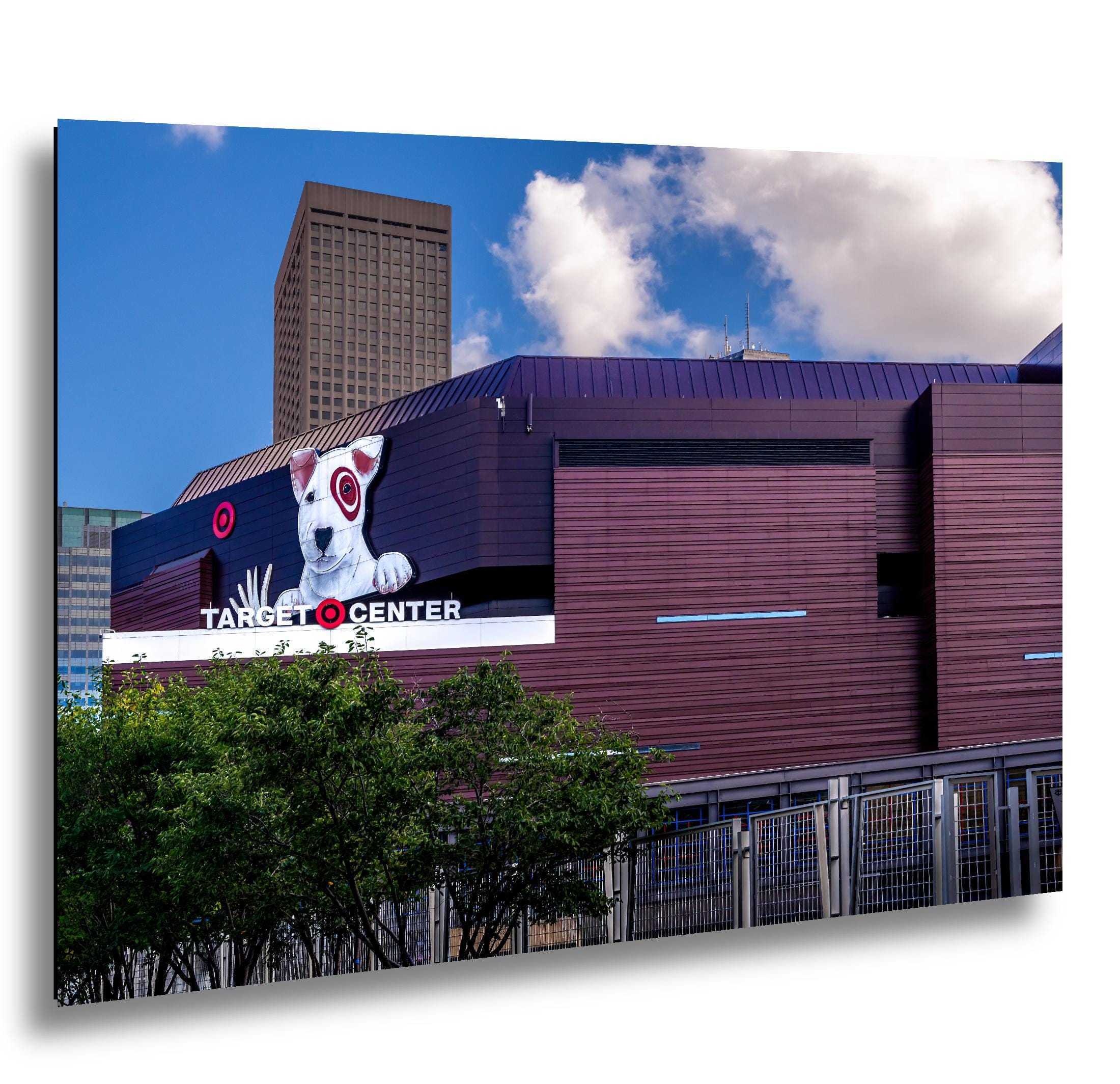 Target Center with Minneapolis Skyline, Arena Wall Art, Timberwolves and Lynx Home Photography Print