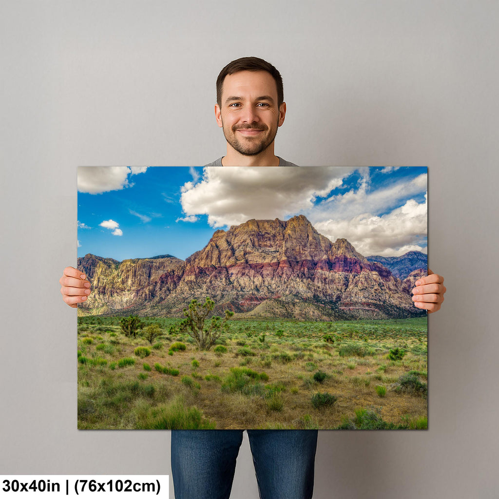 Crimson Sandstone Peak: Red Rock Canyon Las Vegas Nevada Photo Wall Art
