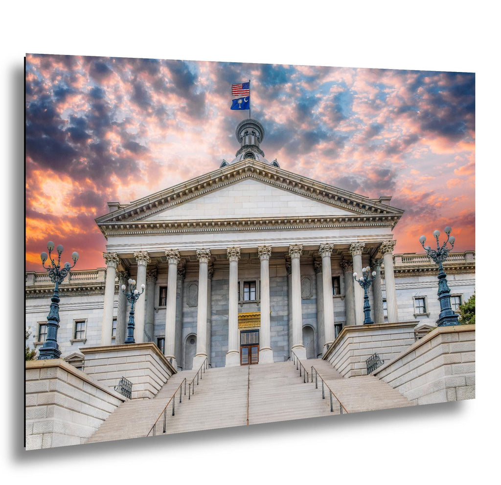 South Carolina State House at Sunset, Columbia SC, Architecture Photography Print, Capitol Building, Government Wall Art