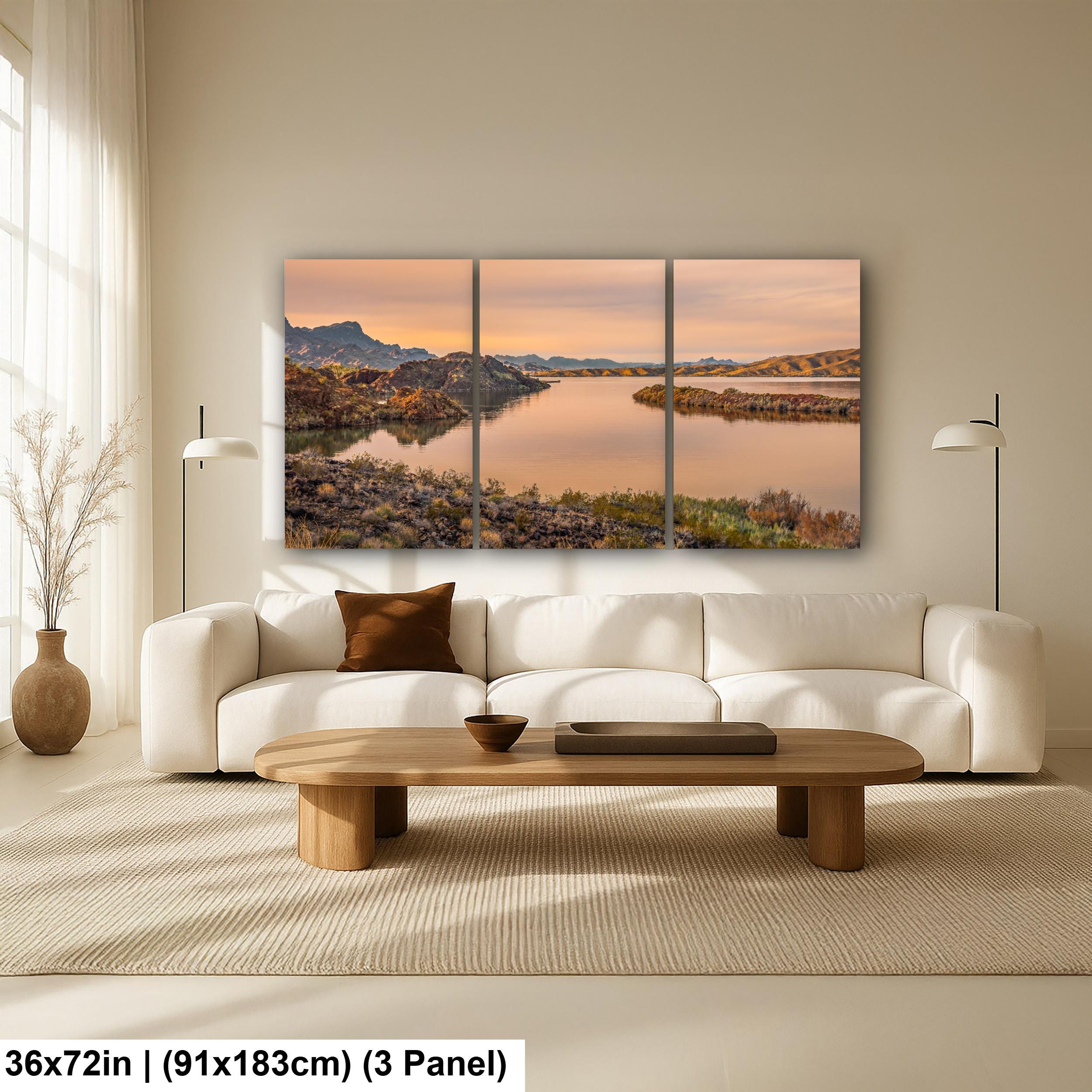 Colorado River Sunset Near Parker Arizona Photography Print, Southwest River Wall Art