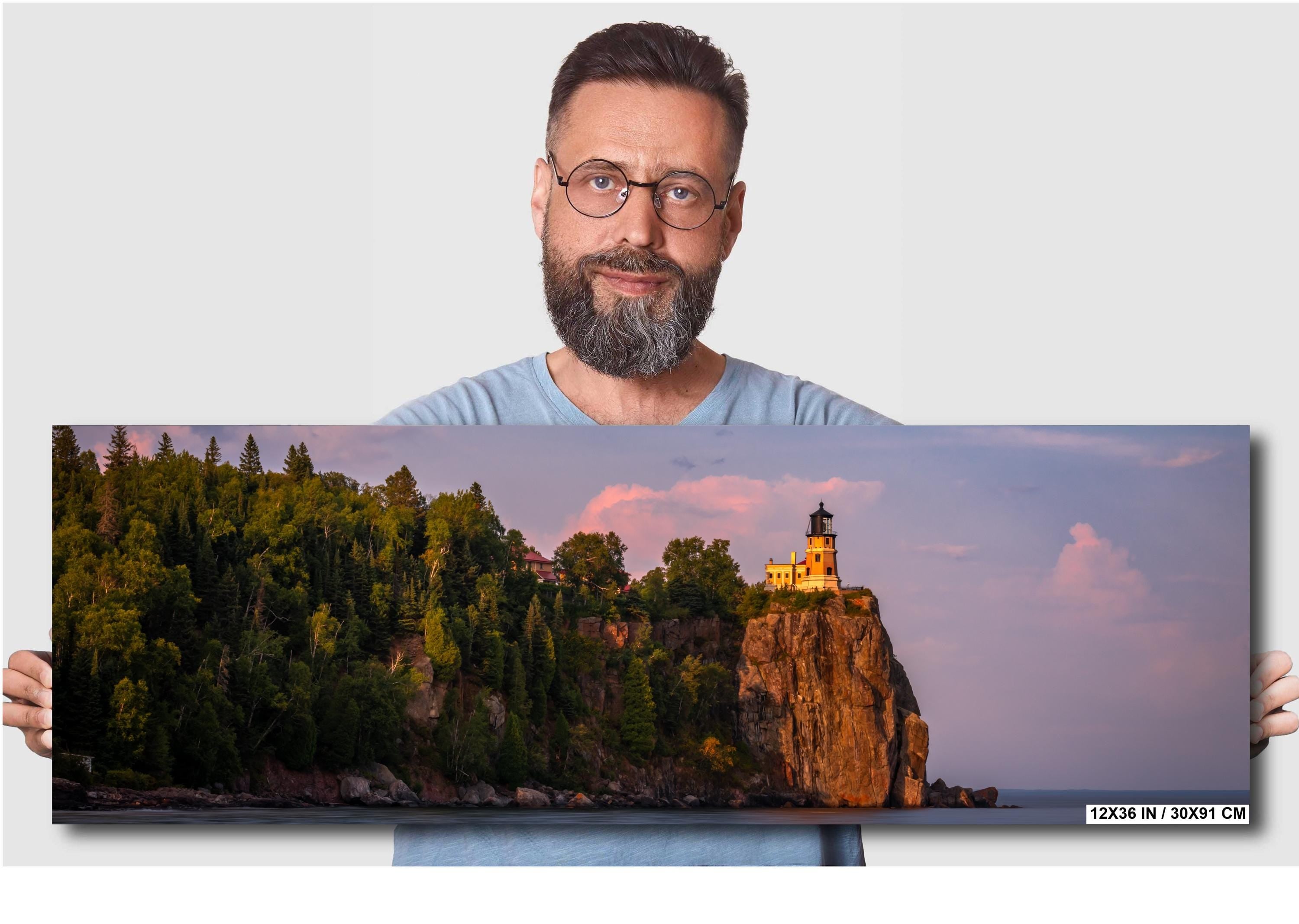 Split Rock Lighthouse Print – Lake Superior Wall Art | North Shore Canvas Decor