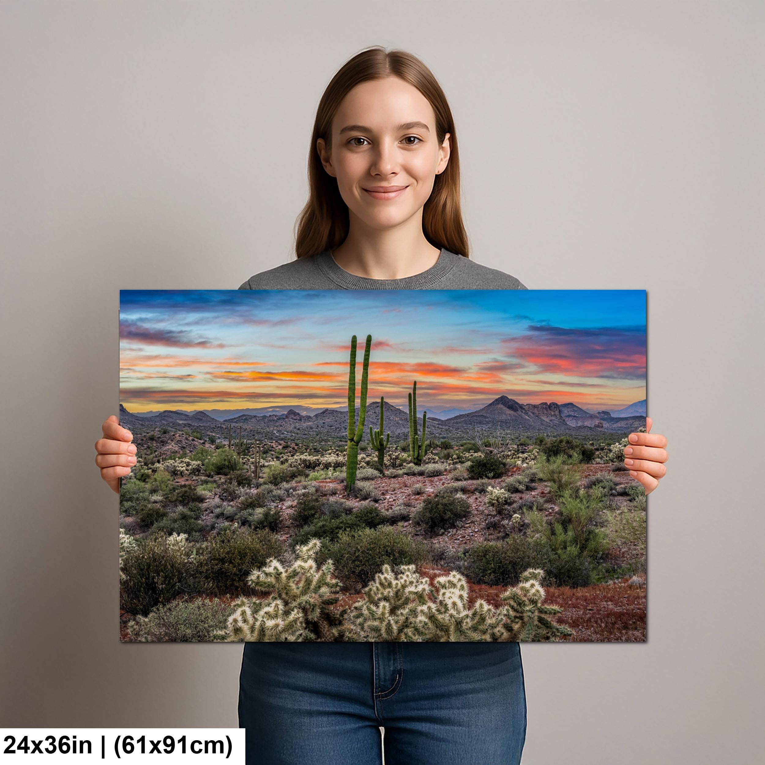 Sonoran Desert Sunset, Lost Dutchman State Park Arizona Southwest Photography Wall Art