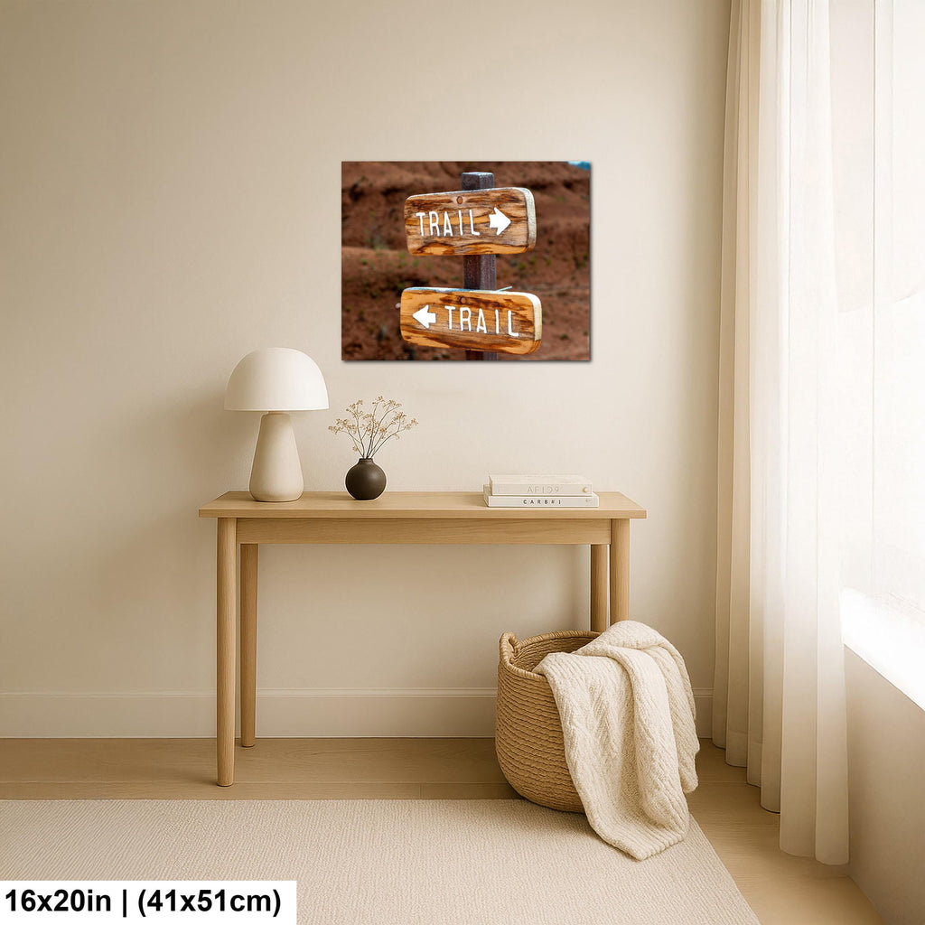 Pathfinder Choice: Rustic Arrow Trail Signs Wyoming Photography Wall Art