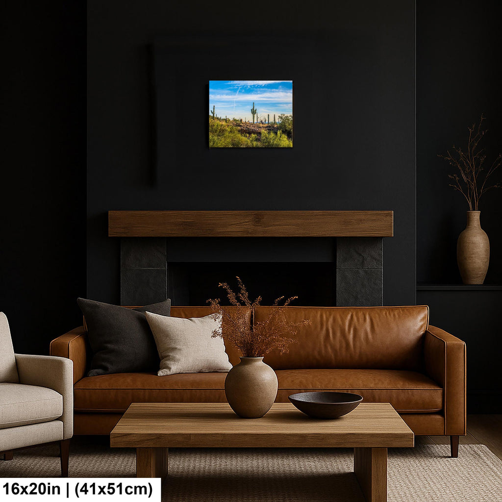 Golden Hour Saguaros at Usery Mountain Regional Park Mesa Arizona Desert Landscape Photography Print