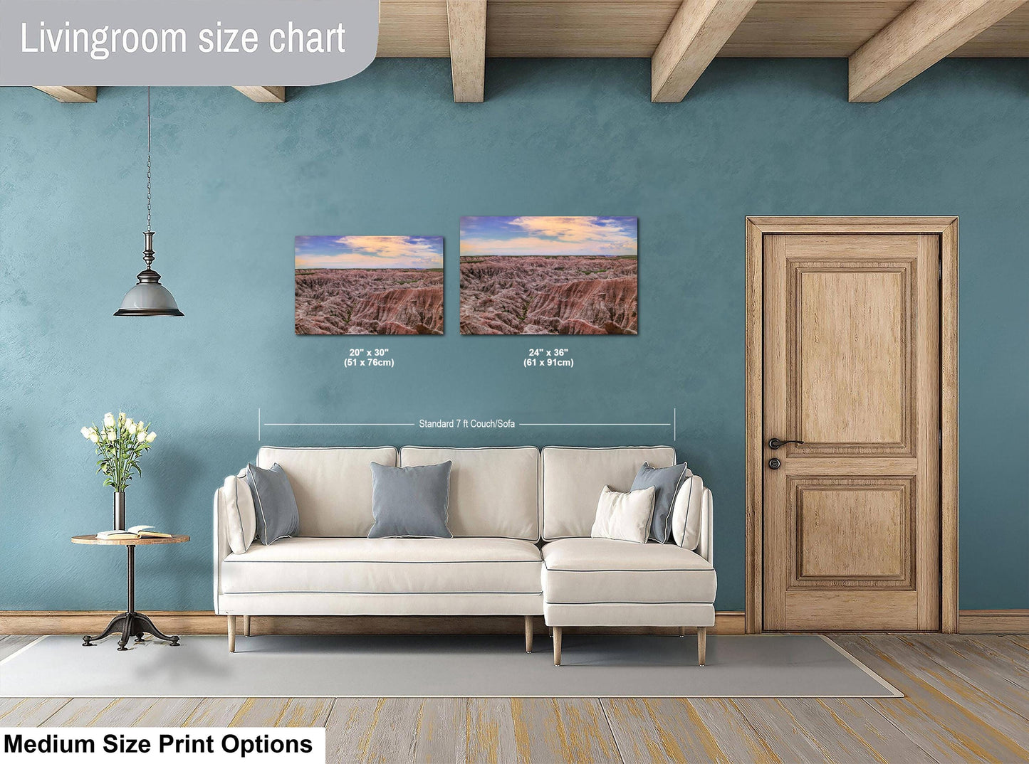 Badlands National Park Sunset Pastels South Dakota Nature Photography Wall Art