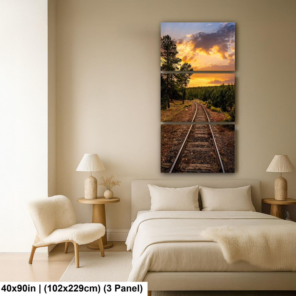 Grand Canyon Railway Tracks at Sunset - Williams Arizona Photography Print