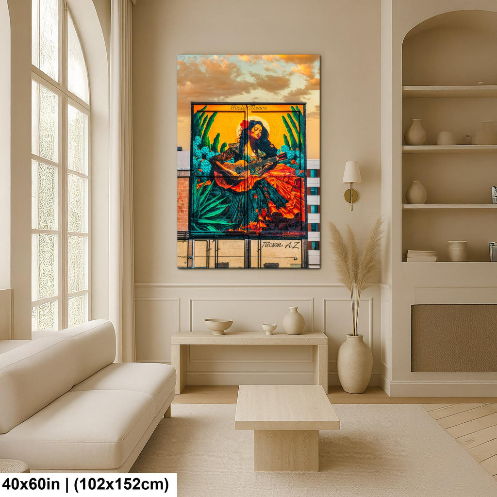 Tucson Mural Rialto Theatre La Guitarrista Arizona Urban Photography Wall Art
