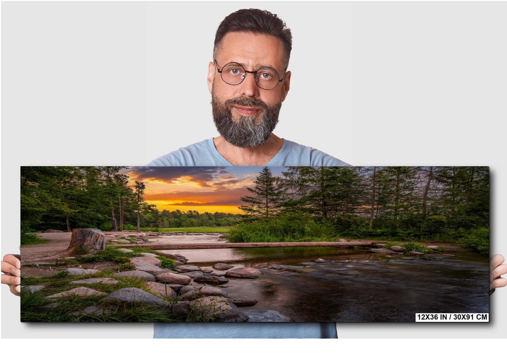 Lake Itasca Footbridge Sunset: Mississippi Headwaters Photography Wall Art
