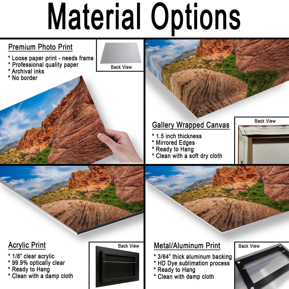 Sandstone Ridges: Red Rock Canyon Las Vegas Nevada Photography Wall Art