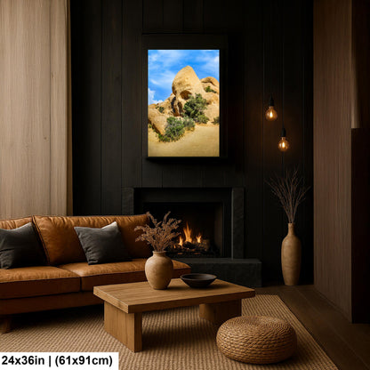 Skull Rock Joshua Tree National Park Photography Print, California Desert Landscape, Unique Rock Formation Wall Art