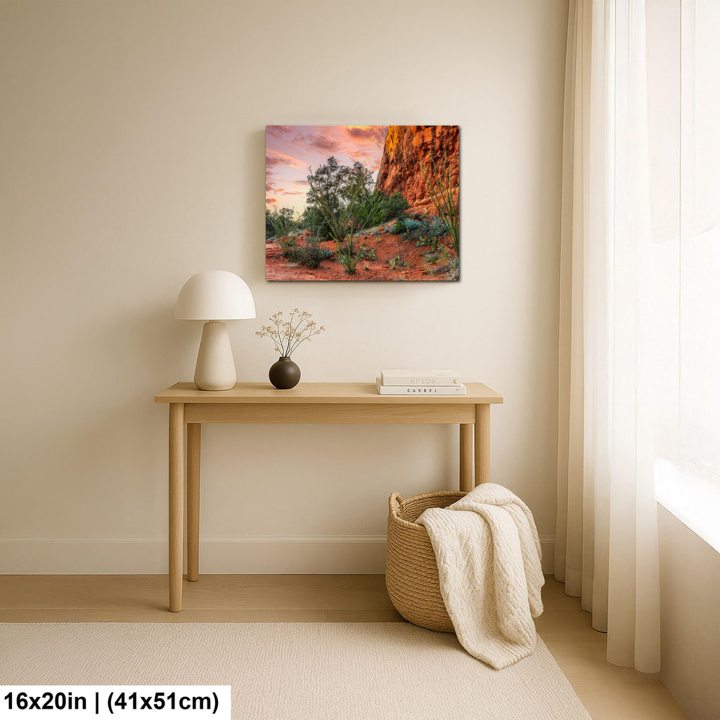 Red Rock Sunset Near Jerome Arizona Photography Print, Desert Landscape Wall Art, Southwestern Decor, Sedona Area Nature