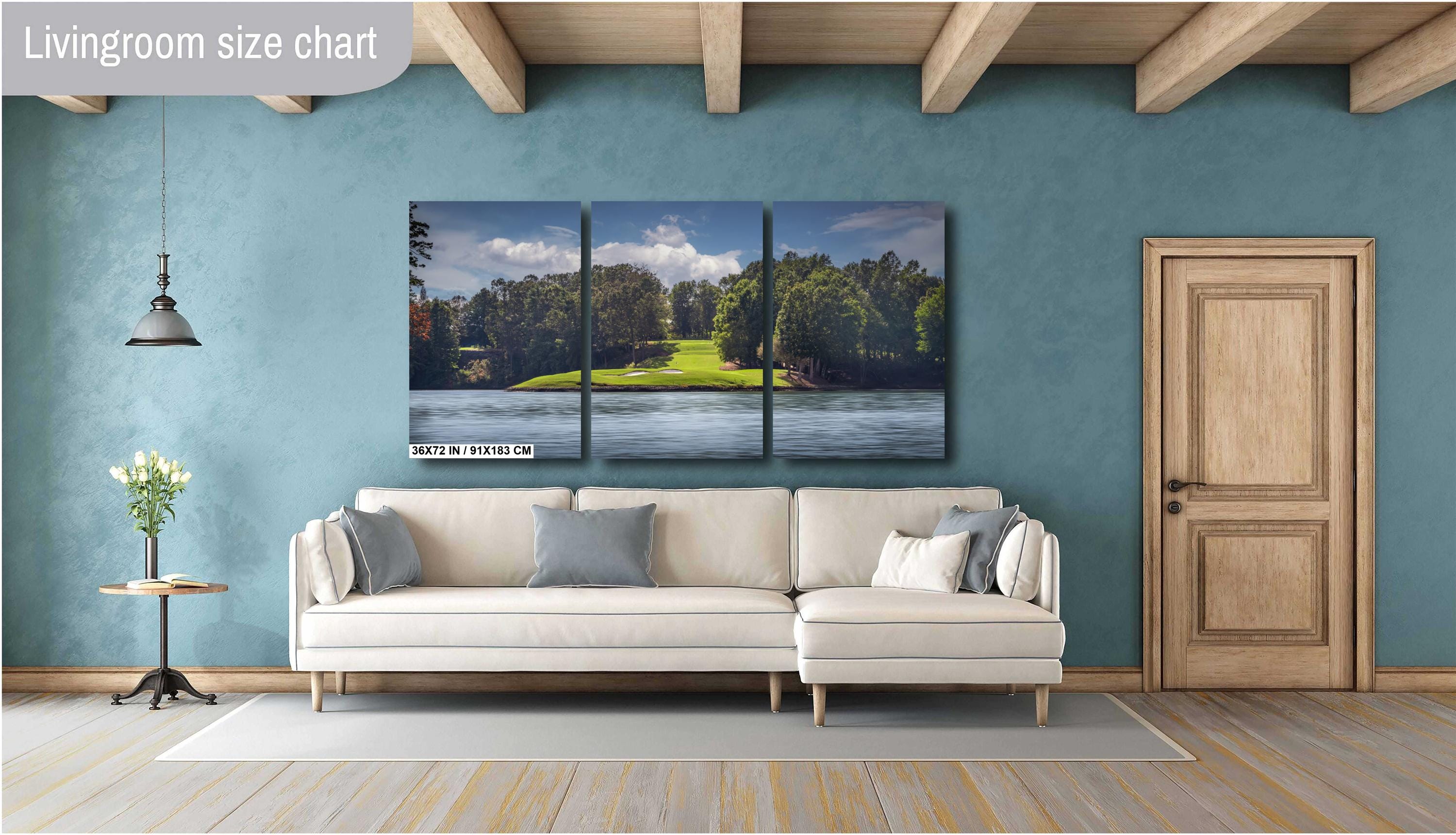 Gorgeous Golf Green at The Cliffs at Keowee Vineyards Seen From Lake Keowee South Carolina Print Wall Art Aluminum/Acrylic/Metal/Canvas