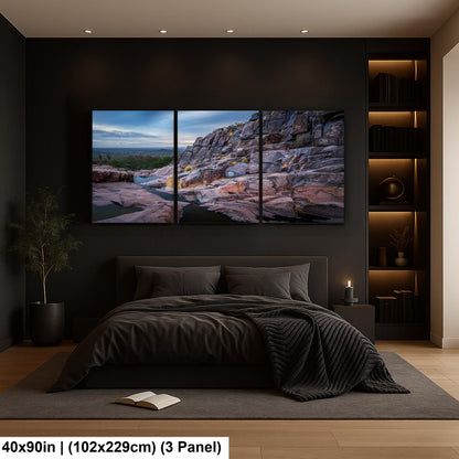 Arizona Petroglyph Print: Superstition Mountains Rock Art Wall Decor