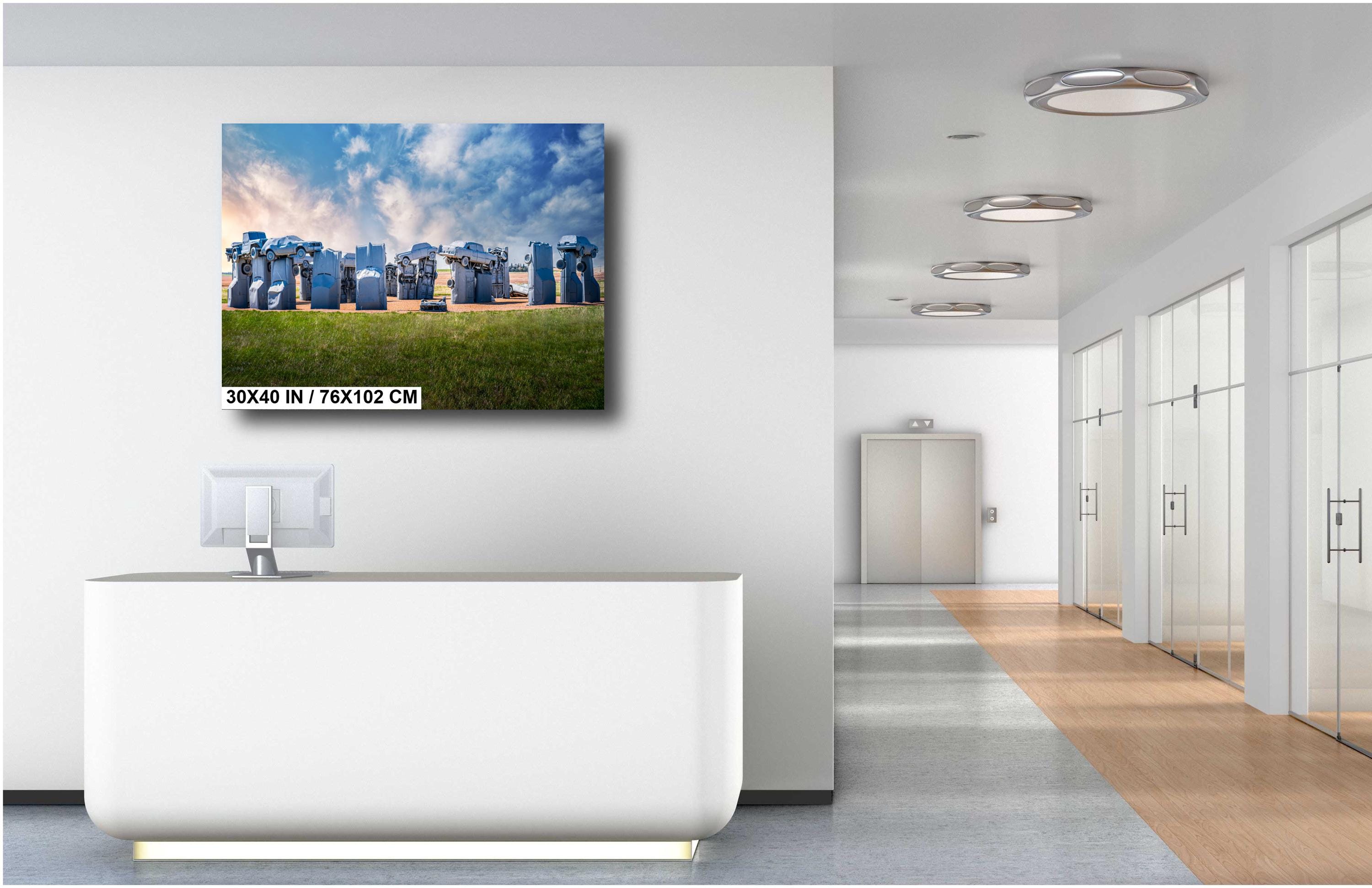 Carhenge Nebraska Stonehenge Automotive Tribute Photography Wall Art