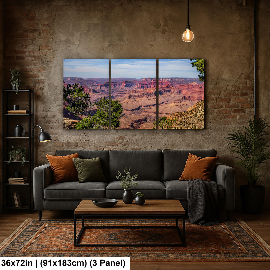 Grand Canyon South Rim Overlook Photography Print, Arizona National Park Wall Art, Desert Landscape Decor